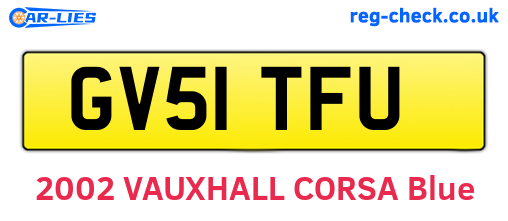 GV51TFU are the vehicle registration plates.