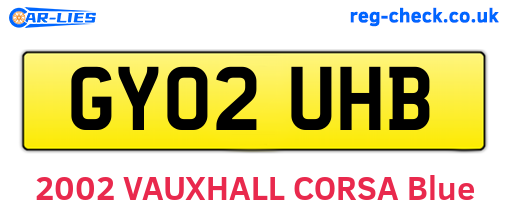 GY02UHB are the vehicle registration plates.