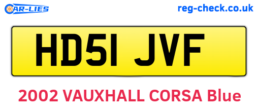 HD51JVF are the vehicle registration plates.