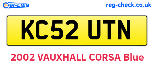 KC52UTN are the vehicle registration plates.