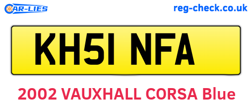 KH51NFA are the vehicle registration plates.