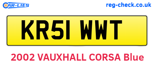 KR51WWT are the vehicle registration plates.