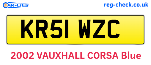 KR51WZC are the vehicle registration plates.