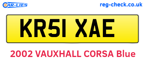 KR51XAE are the vehicle registration plates.