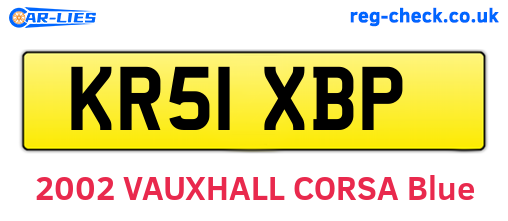 KR51XBP are the vehicle registration plates.