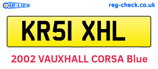 KR51XHL are the vehicle registration plates.