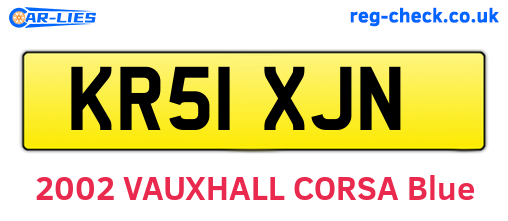 KR51XJN are the vehicle registration plates.