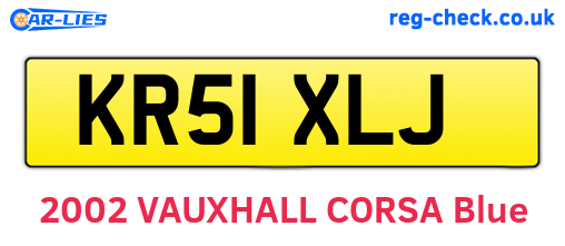 KR51XLJ are the vehicle registration plates.