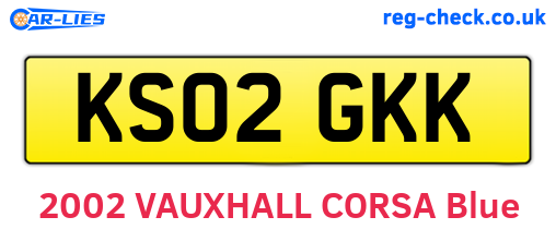 KS02GKK are the vehicle registration plates.