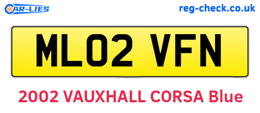 ML02VFN are the vehicle registration plates.