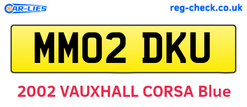 MM02DKU are the vehicle registration plates.