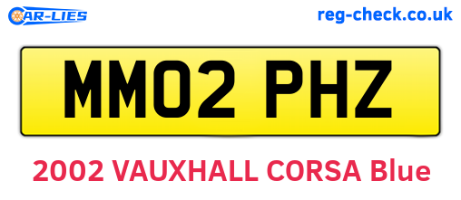 MM02PHZ are the vehicle registration plates.