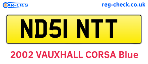 ND51NTT are the vehicle registration plates.