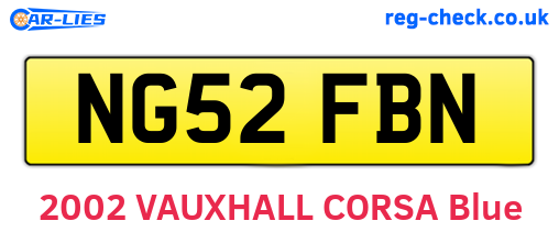 NG52FBN are the vehicle registration plates.