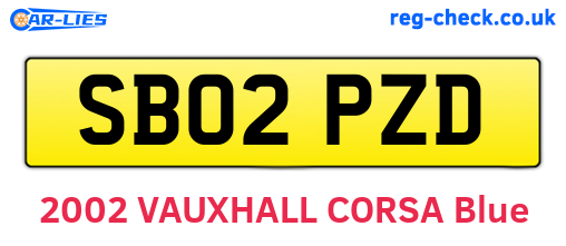 SB02PZD are the vehicle registration plates.