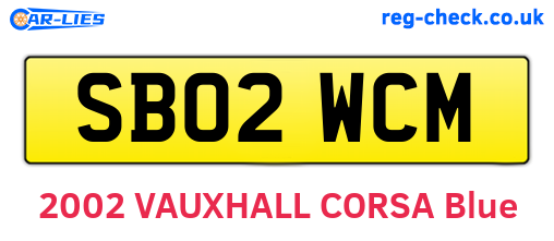 SB02WCM are the vehicle registration plates.