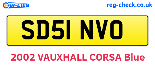 SD51NVO are the vehicle registration plates.