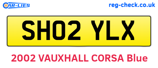 SH02YLX are the vehicle registration plates.