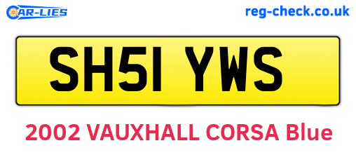 SH51YWS are the vehicle registration plates.