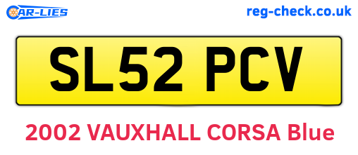 SL52PCV are the vehicle registration plates.