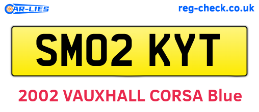 SM02KYT are the vehicle registration plates.
