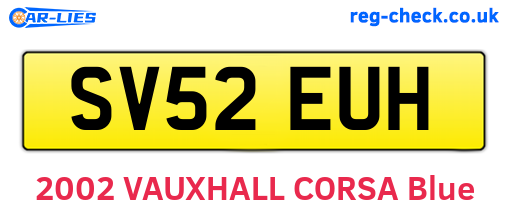 SV52EUH are the vehicle registration plates.