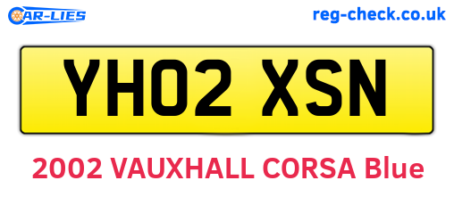 YH02XSN are the vehicle registration plates.