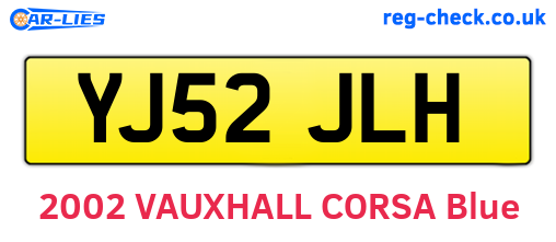 YJ52JLH are the vehicle registration plates.