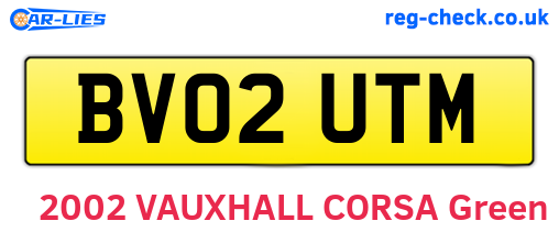 BV02UTM are the vehicle registration plates.