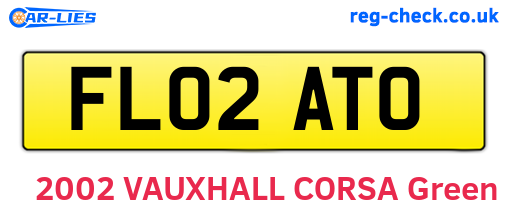 FL02ATO are the vehicle registration plates.