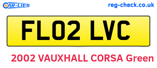 FL02LVC are the vehicle registration plates.