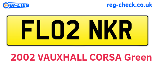 FL02NKR are the vehicle registration plates.