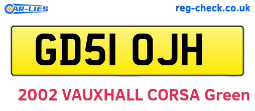 GD51OJH are the vehicle registration plates.
