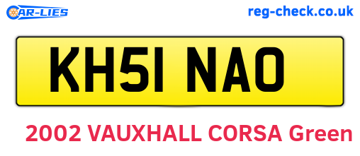 KH51NAO are the vehicle registration plates.