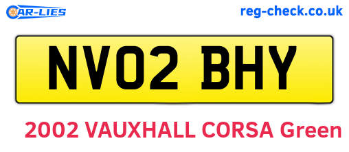 NV02BHY are the vehicle registration plates.