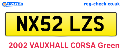 NX52LZS are the vehicle registration plates.