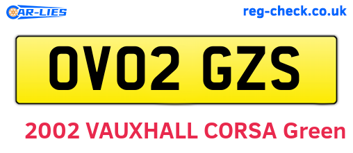 OV02GZS are the vehicle registration plates.