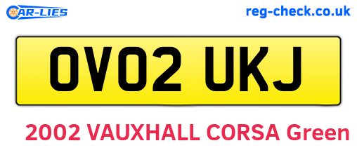 OV02UKJ are the vehicle registration plates.