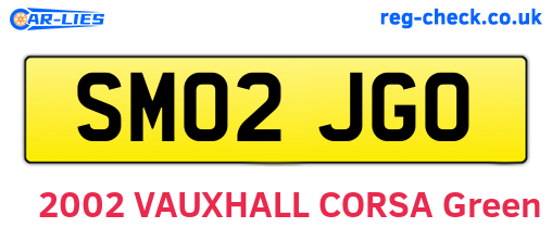 SM02JGO are the vehicle registration plates.
