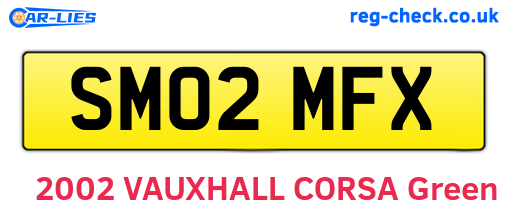 SM02MFX are the vehicle registration plates.