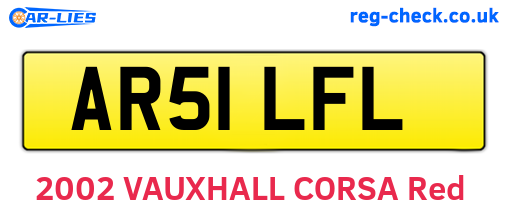 AR51LFL are the vehicle registration plates.