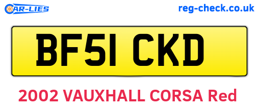BF51CKD are the vehicle registration plates.