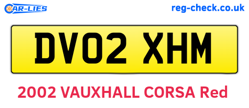 DV02XHM are the vehicle registration plates.