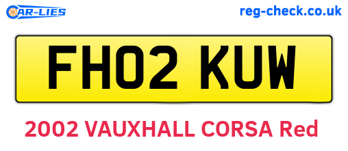 FH02KUW are the vehicle registration plates.