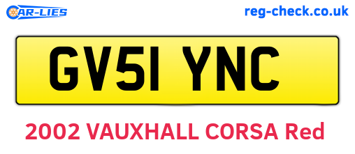 GV51YNC are the vehicle registration plates.