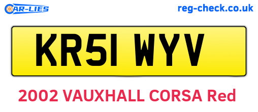 KR51WYV are the vehicle registration plates.