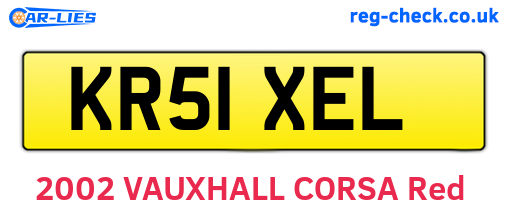 KR51XEL are the vehicle registration plates.