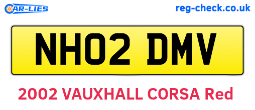NH02DMV are the vehicle registration plates.