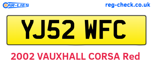 YJ52WFC are the vehicle registration plates.