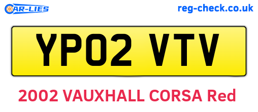 YP02VTV are the vehicle registration plates.